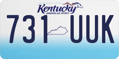 KY license plate 731UUK