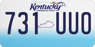 KY license plate 731UUO