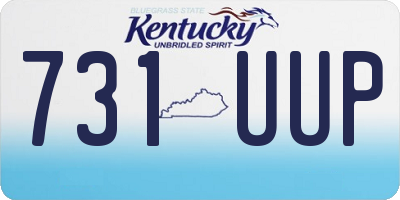 KY license plate 731UUP