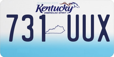 KY license plate 731UUX