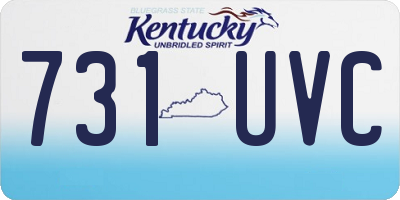 KY license plate 731UVC
