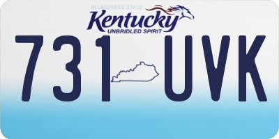 KY license plate 731UVK