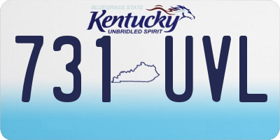 KY license plate 731UVL