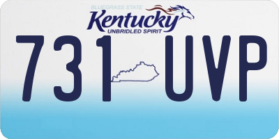KY license plate 731UVP