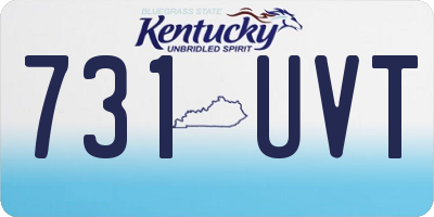 KY license plate 731UVT