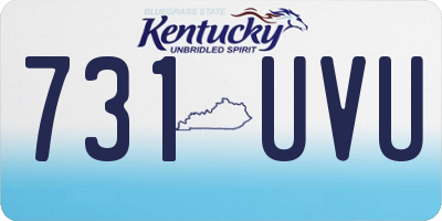 KY license plate 731UVU