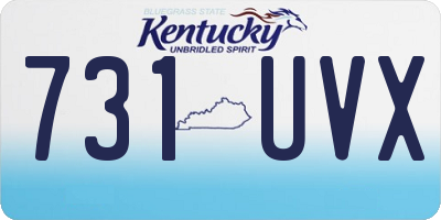 KY license plate 731UVX