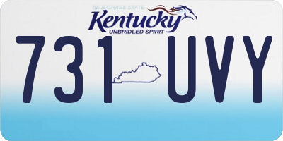 KY license plate 731UVY