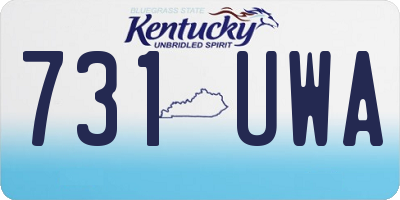 KY license plate 731UWA