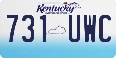 KY license plate 731UWC