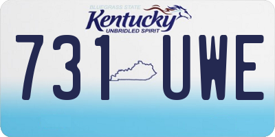 KY license plate 731UWE