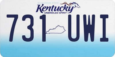 KY license plate 731UWI