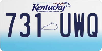 KY license plate 731UWQ