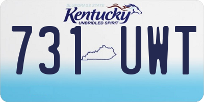 KY license plate 731UWT