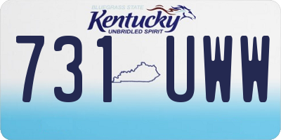 KY license plate 731UWW