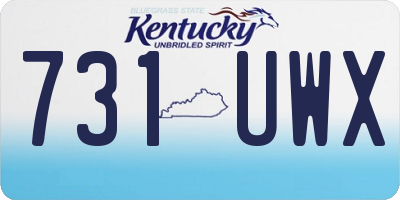 KY license plate 731UWX