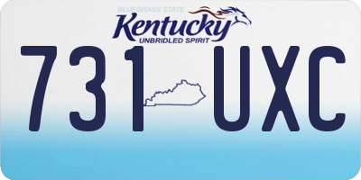 KY license plate 731UXC