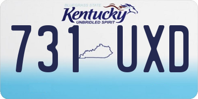 KY license plate 731UXD