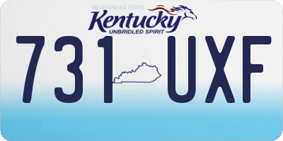 KY license plate 731UXF