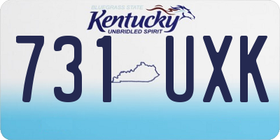 KY license plate 731UXK