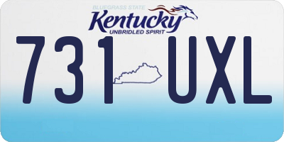 KY license plate 731UXL