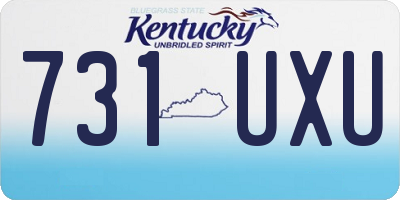 KY license plate 731UXU