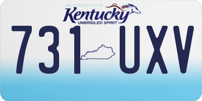 KY license plate 731UXV