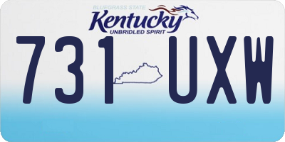 KY license plate 731UXW