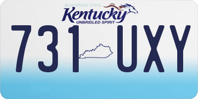 KY license plate 731UXY