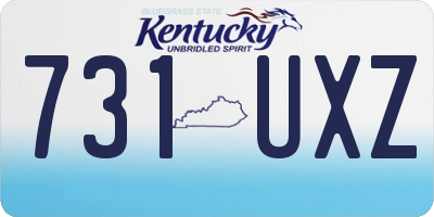 KY license plate 731UXZ