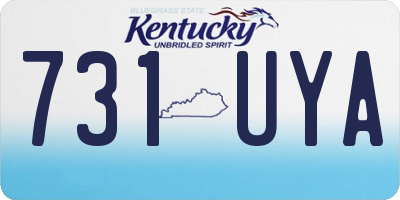 KY license plate 731UYA