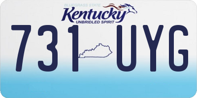 KY license plate 731UYG