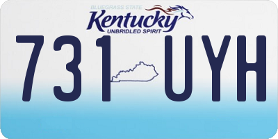 KY license plate 731UYH