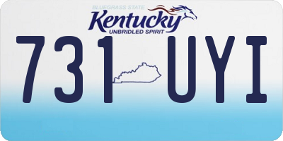 KY license plate 731UYI
