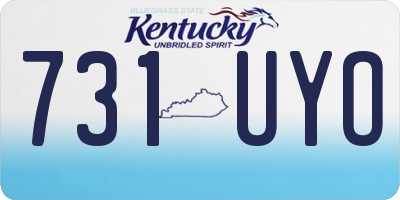 KY license plate 731UYO