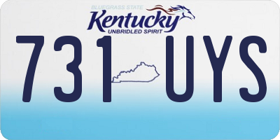 KY license plate 731UYS