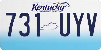 KY license plate 731UYV