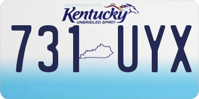 KY license plate 731UYX
