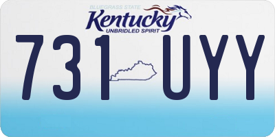 KY license plate 731UYY