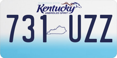 KY license plate 731UZZ