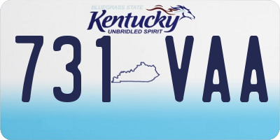 KY license plate 731VAA