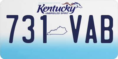 KY license plate 731VAB