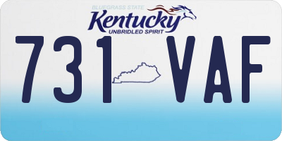 KY license plate 731VAF