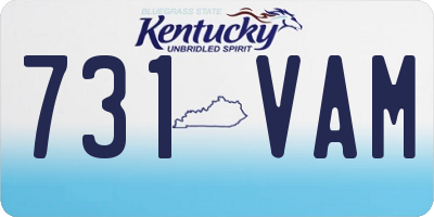 KY license plate 731VAM