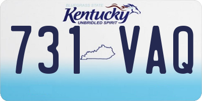 KY license plate 731VAQ