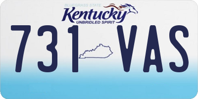 KY license plate 731VAS