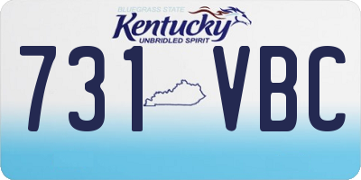 KY license plate 731VBC