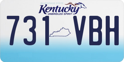 KY license plate 731VBH