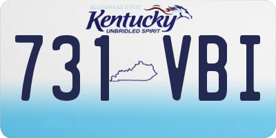 KY license plate 731VBI