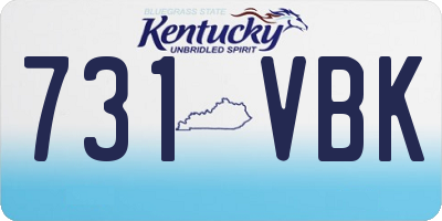 KY license plate 731VBK